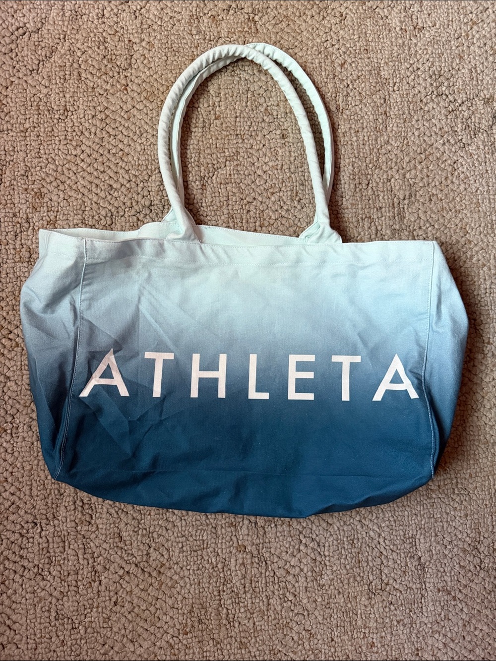Athleta Blue Ombre Canvas Tote